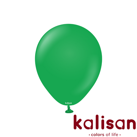 Kalisan Standard Green 12" Latex Balloons 100pk