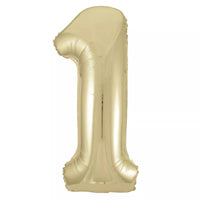 Foil Balloon 34" Big Number Gold - Tiger Feet Ireland