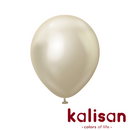 50ct Latex Balloon 12" Mirror White Gold Kalisan - Tiger Feet Ireland