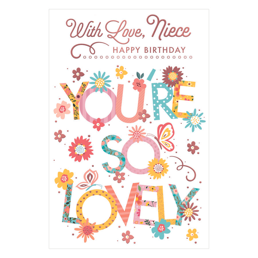 6pk Cards C75 Birthday Niece - Tiger Feet Ireland
