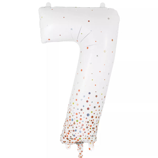 Oaktree Foil Balloon Fizz Rose Gold 34" Number 7