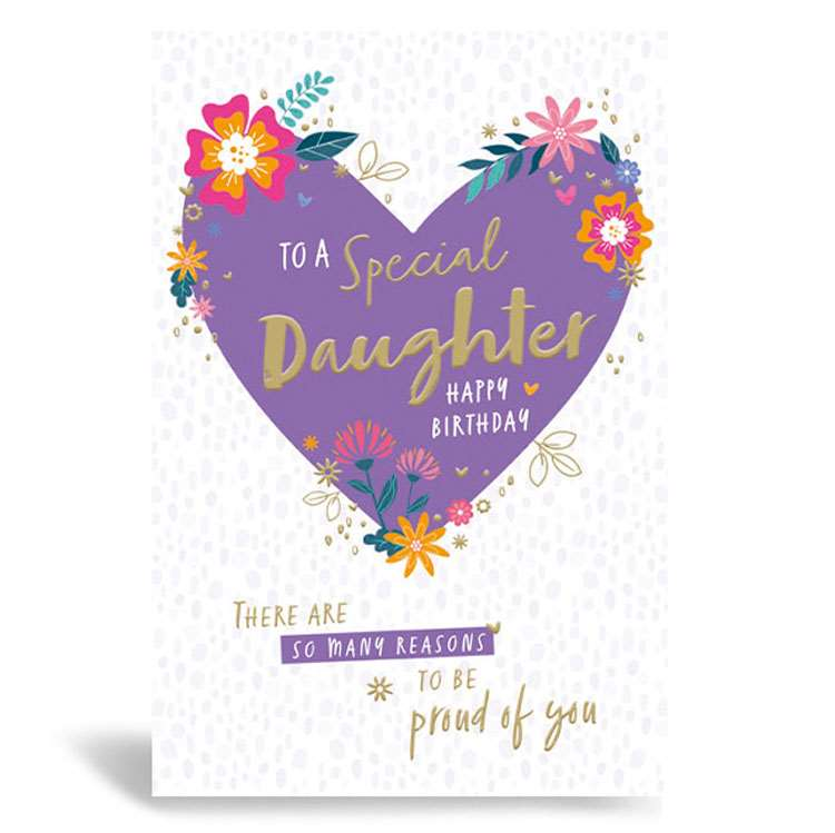 6pk Cards C75 Birthday Daughter - Tiger Feet Ireland
