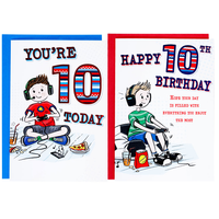 12pk Cards C50 Birthday Age 10 - Tiger Feet Ireland