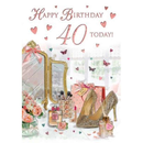 6pk Cards C75 Birthday Age 40 - Tiger Feet Ireland