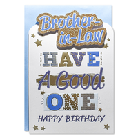 6pk Cards C75 Birthday Brother-In-Law - Tiger Feet Ireland