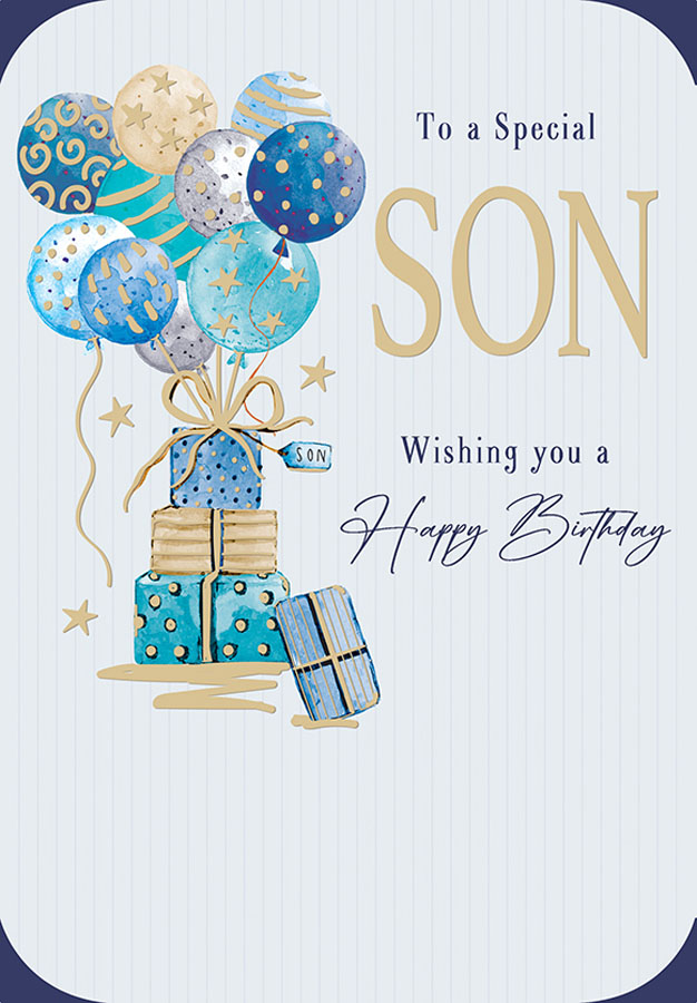 6pk Cards ED C75 Son Balloons & Gifts - Tiger Feet Ireland