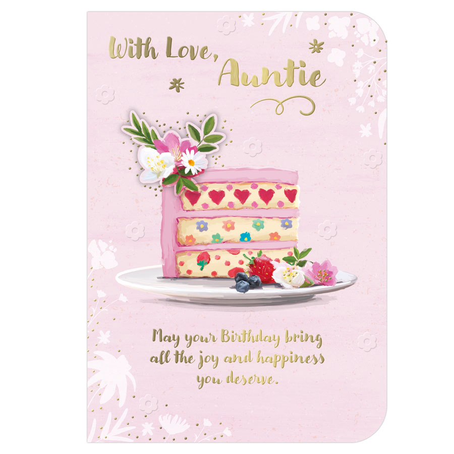 6pk Cards C50 Birthday Auntie - Tiger Feet Ireland