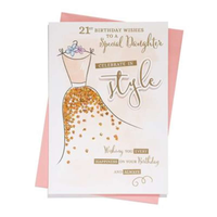 6pk Cards C90 Birthday Age 21 Daughter - Tiger Feet Ireland