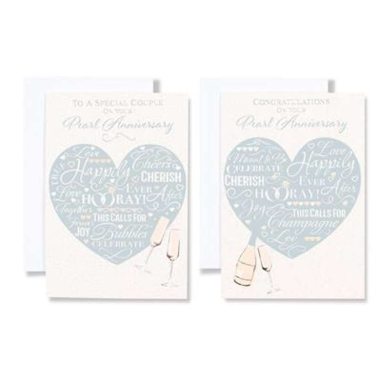Poppyhill 12 Pack Cards C50 Pearl Anniversary