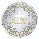 Foil Balloon 18" Gold Cross 1st Holly Communion - Tiger Feet Ireland