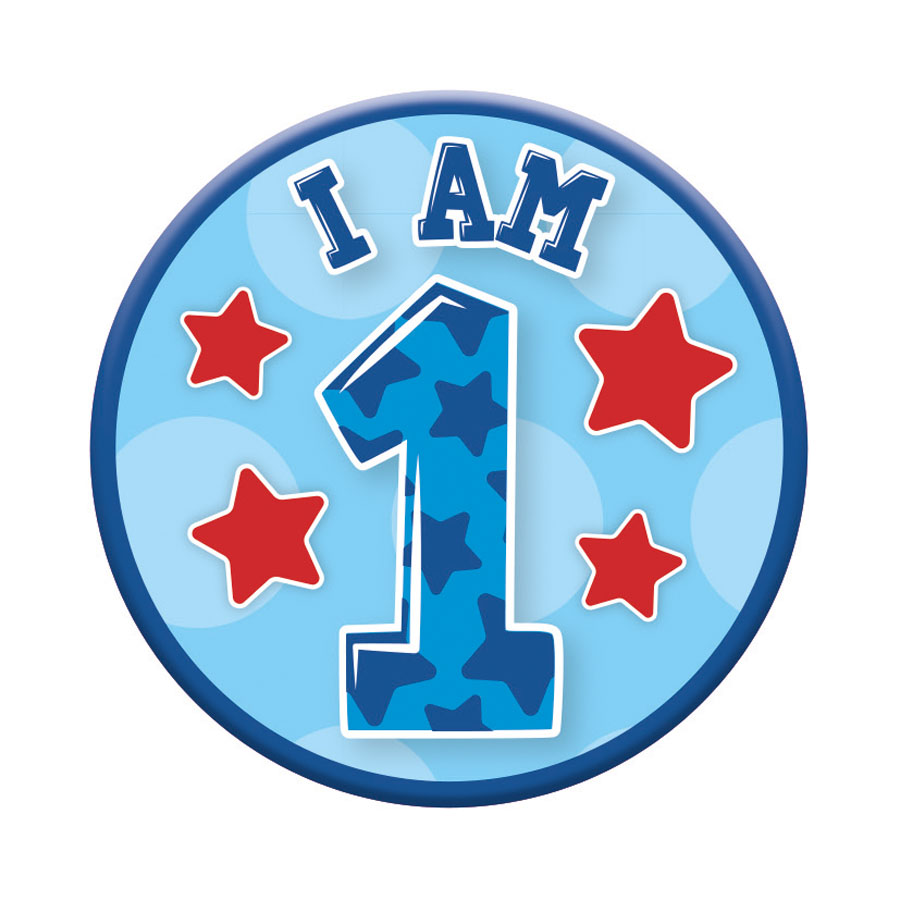6pk Small Badges Birthday Age 1 - Tiger Feet Ireland