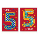 12pk Cards C50 Birthday Age 5 - Tiger Feet Ireland