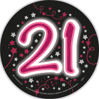6pk Big Badges Birthday Age 21 - Tiger Feet Ireland