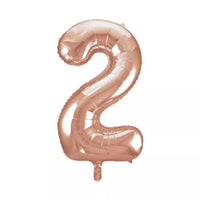 Foil Balloon 34" Big Number Rose Gold - Tiger Feet Ireland