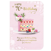 6pk Cards C50 Birthday Age 70 - Tiger Feet Ireland