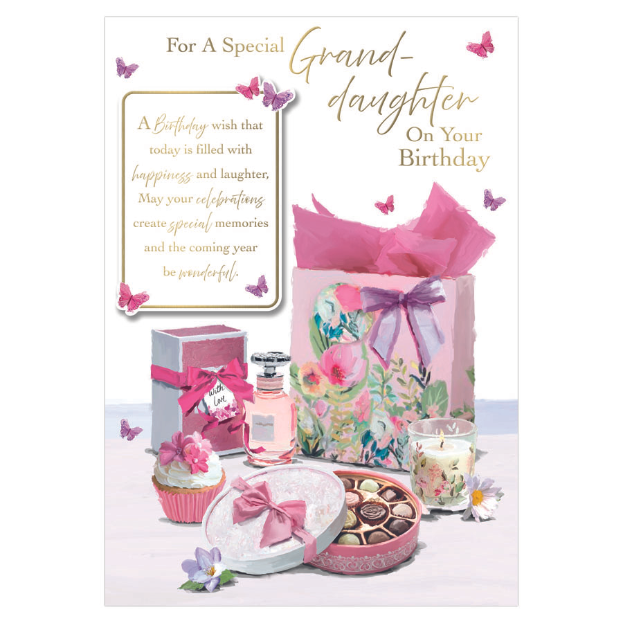 6pk Cards C90 Birthday Granddaughter - Tiger Feet Ireland