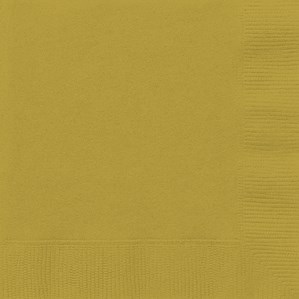 20ct 2ply Luncheon Napkins Gold 6.5" x 6.5" - Tiger Feet Ireland