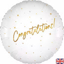 Foil Balloon 18" Sparkle White Congratulations - Tiger Feet Ireland