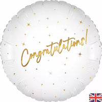 Foil Balloon 18" Sparkle White Congratulations - Tiger Feet Ireland