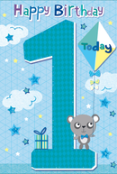 6pk Cards C50 Birthday Age 1 - Tiger Feet Ireland