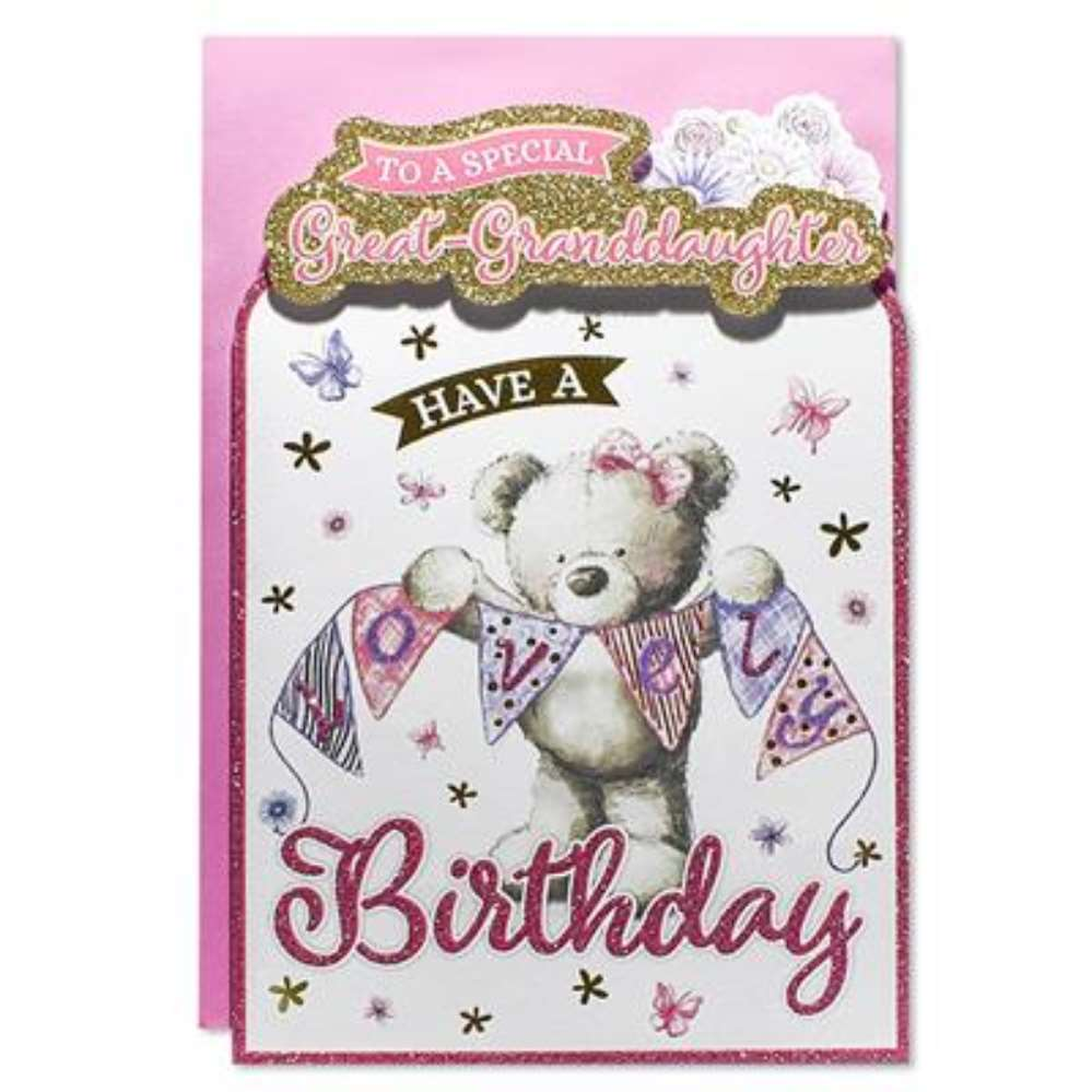 6pk Cards C75 Birthday Great-Granddaughter - Tiger Feet Ireland