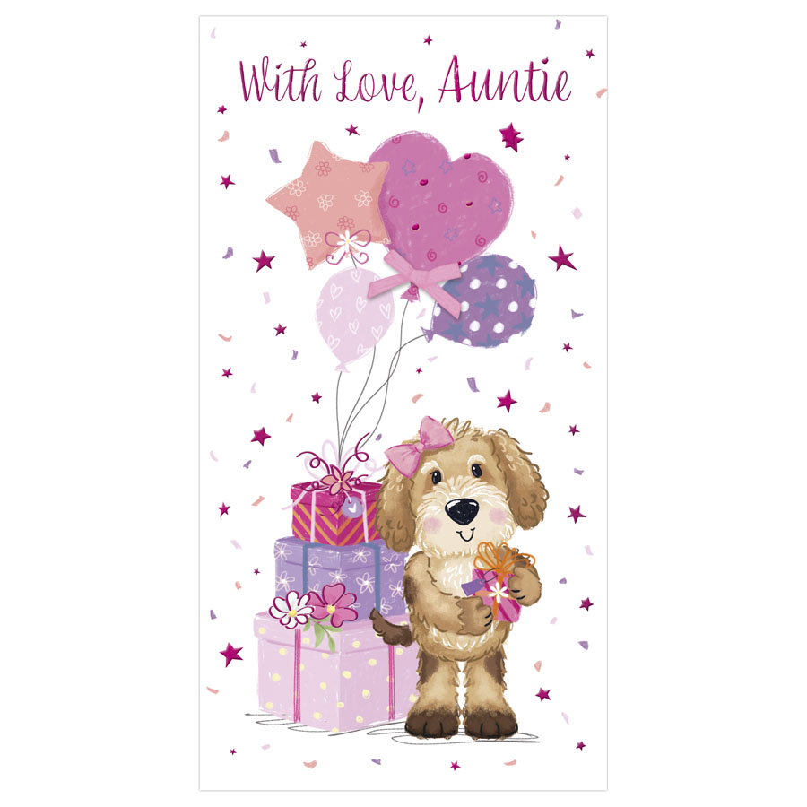 6pk Cards C55 Birthday Auntie - Tiger Feet Ireland