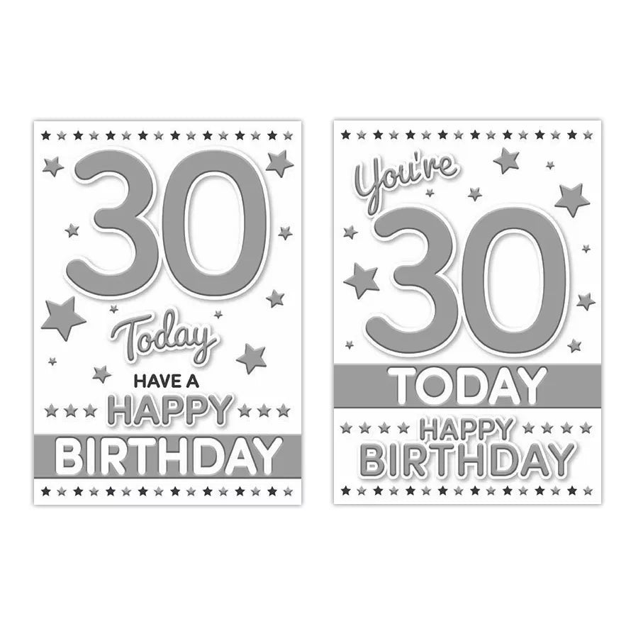 12pk Cards C50 Birthday Age 30 - Tiger Feet Ireland