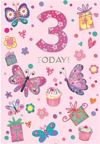 6pk Cards C50 Birthday Age 3 - Tiger Feet Ireland