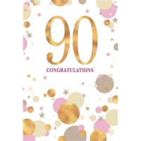6pk Cards C50 Birthday Age 90 - Tiger Feet Ireland