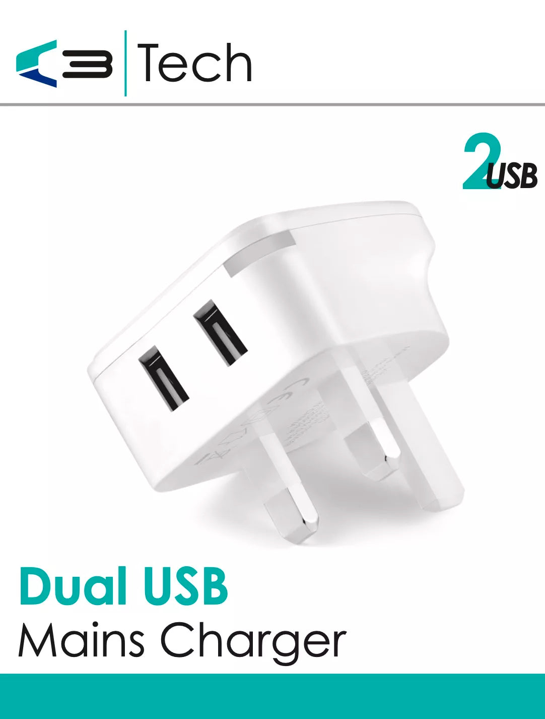 Dual USB Mains Charger - Tiger Feet Ireland