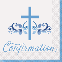16pk Napkin Lunch Holy Cross Confirmation Blue - Tiger Feet Ireland