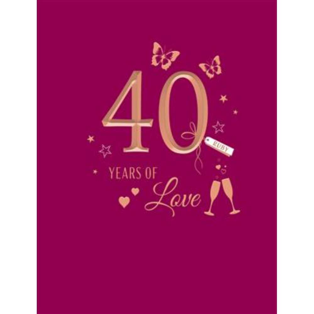 6pk Cards C50 Your Ruby Anniversary - Tiger Feet Ireland