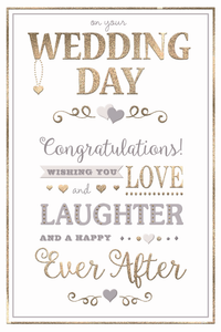 6pk Cards C75 Wedding Day - Tiger Feet Ireland