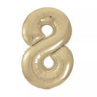 Foil Balloon 34" Big Number Gold - Tiger Feet Ireland
