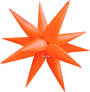 Foil Balloon 40" Shape Electric Orange Starburst - Tiger Feet Ireland
