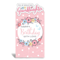 6pk Cards C55 Birthday Granddaughter - Tiger Feet Ireland