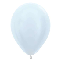 50ct Latex Balloon 12in Satin White Sempertex - Tiger Feet Ireland