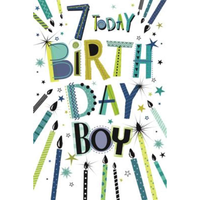 6pk Cards C50 Birthday Age 7 - Tiger Feet Ireland