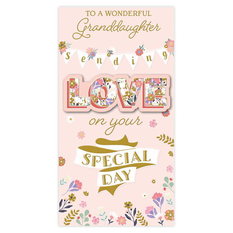 6pk Cards C55 Birthday Granddaughter - Tiger Feet Ireland
