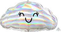 Foil Balloon 18" Shape Iridescent Cloud - Tiger Feet Ireland