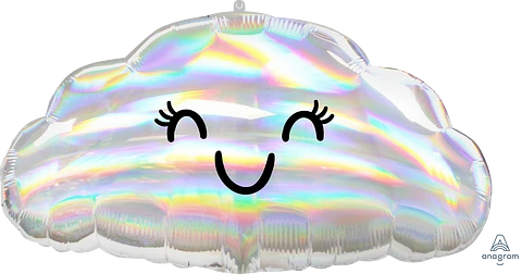 Foil Balloon 18" Shape Iridescent Cloud - Tiger Feet Ireland