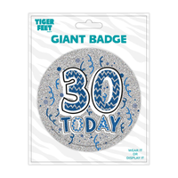 6pk Big Badges Birthday Age 30 - Tiger Feet Ireland