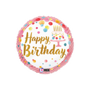 Happy Birthday Pink Party 18" Foil Balloon - Tiger Feet Ireland