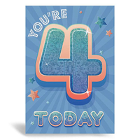 6pk Cards C50 Birthday Age 4 - Tiger Feet Ireland