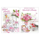 12pk Cards C50 Birthday Auntie - Tiger Feet Ireland