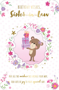 6pk Cards C75 Birthday Sister-In-Law - Tiger Feet Ireland