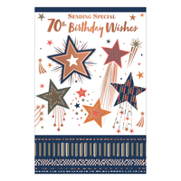 6pk Cards C75 Birthday Age 70 - Tiger Feet Ireland