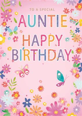 6pk Cards C50 Birthday Auntie - Tiger Feet Ireland