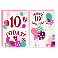 12pk Cards C50 Birthday Age 10 - Tiger Feet Ireland