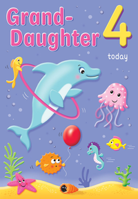 6pk Cards ED C75 Age 4 Granddaughter Sealife - Tiger Feet Ireland